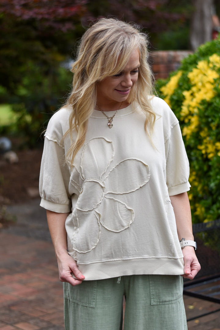 Sunshine & Flowers Knit Pullover