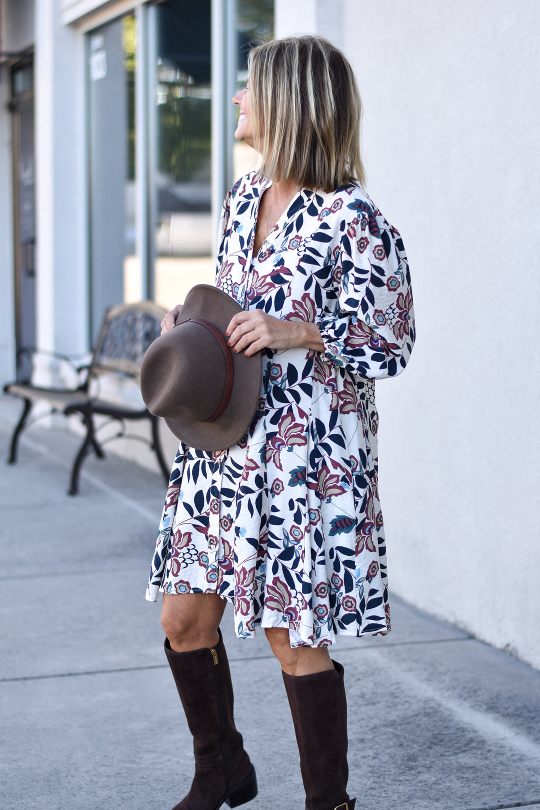 Fresh Florals Shirt Dress