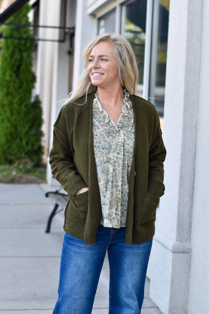 Vintage Bloom Ruffle Blouse