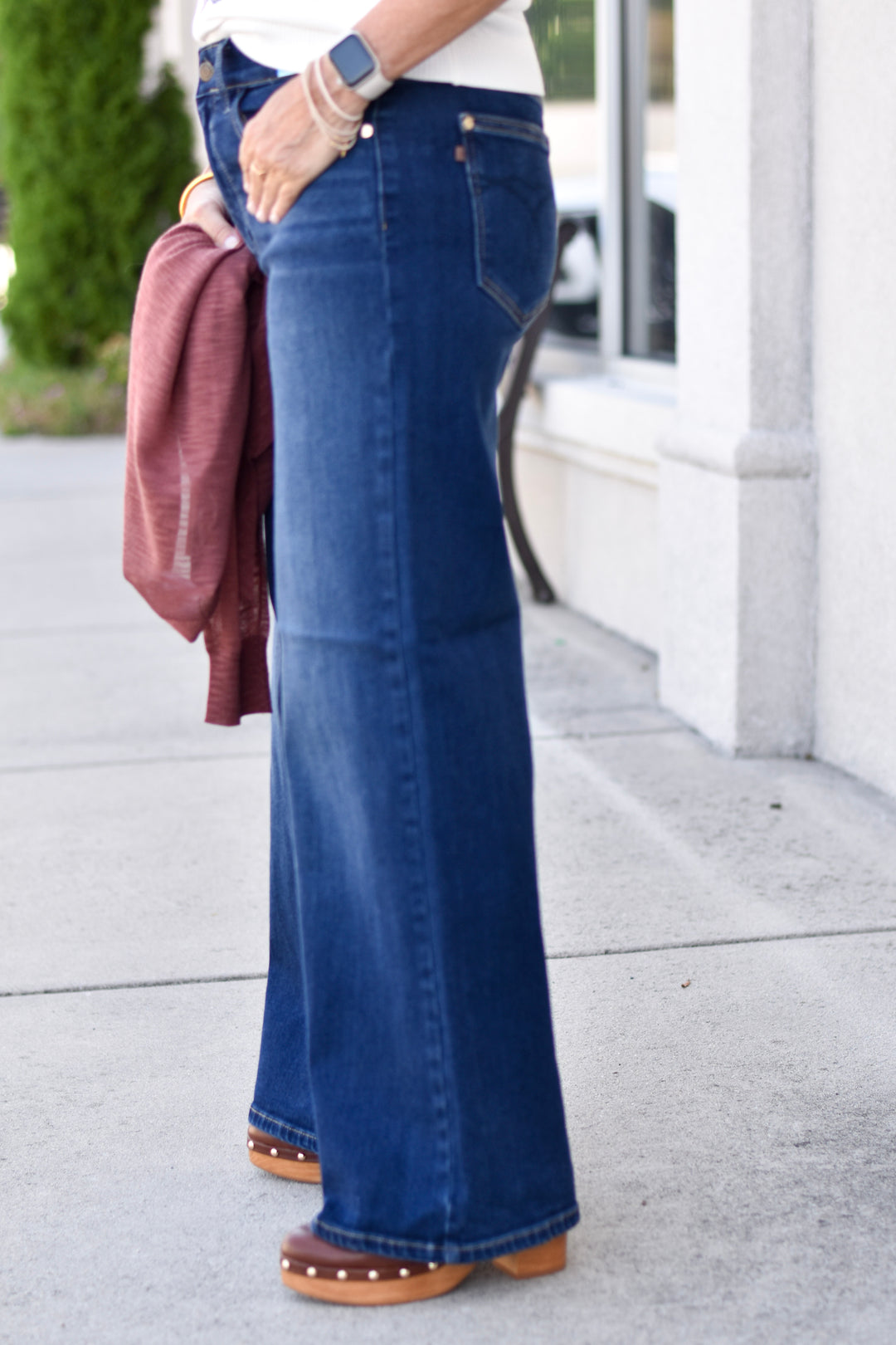 Judy Blue Retro Petite Wide Leg Jeans