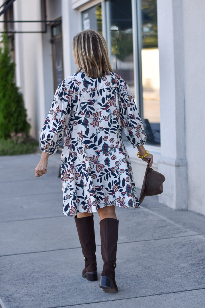 Fresh Florals Shirt Dress