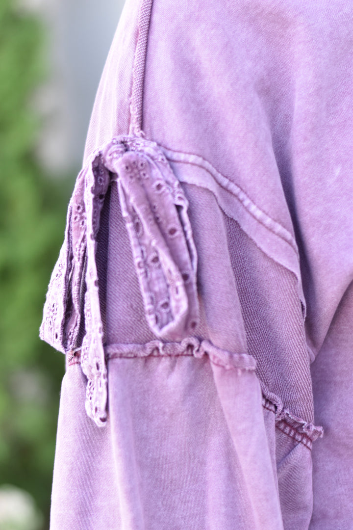 Plum Pretty Bow Sweatshirt