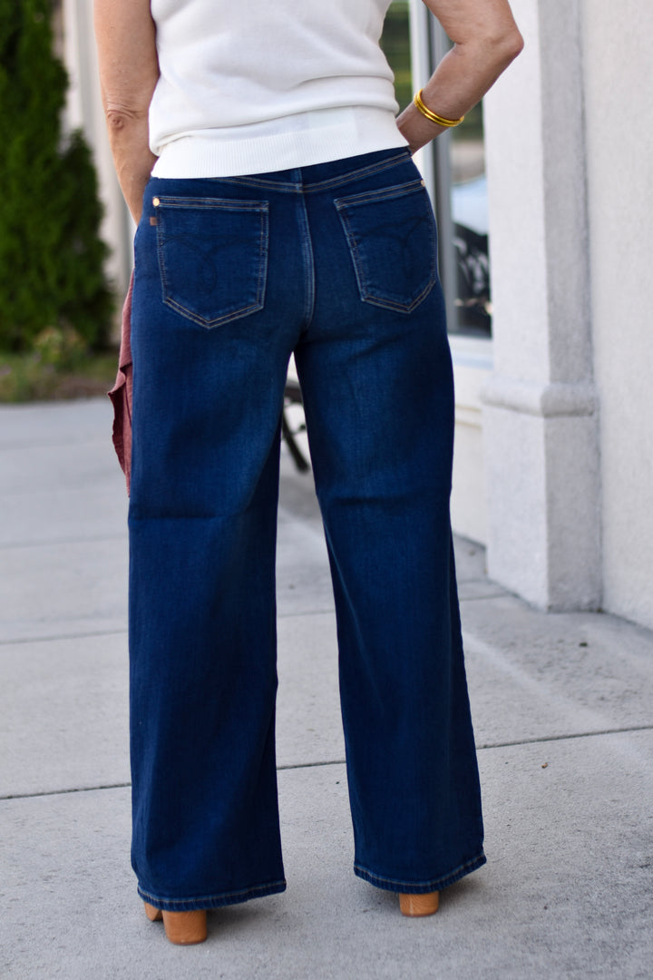 Judy Blue Retro Petite Wide Leg Jeans