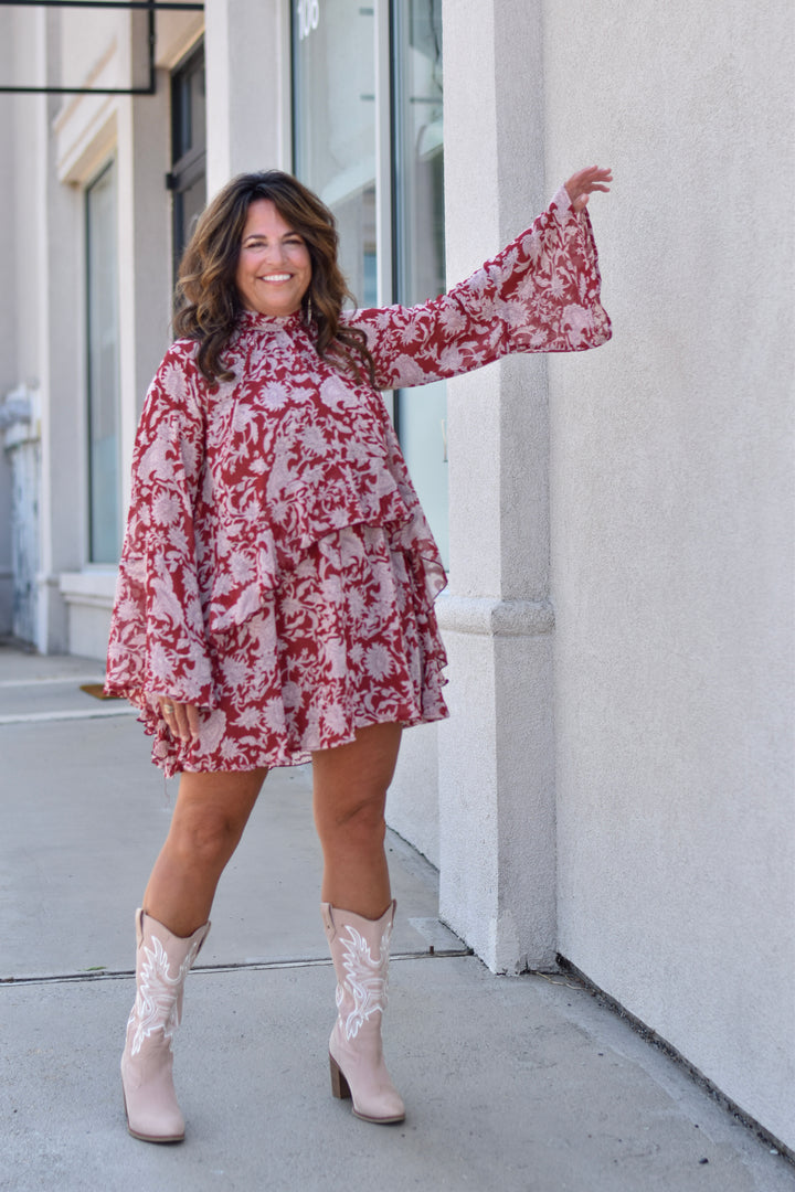 Fate Floral Ruffle Dress