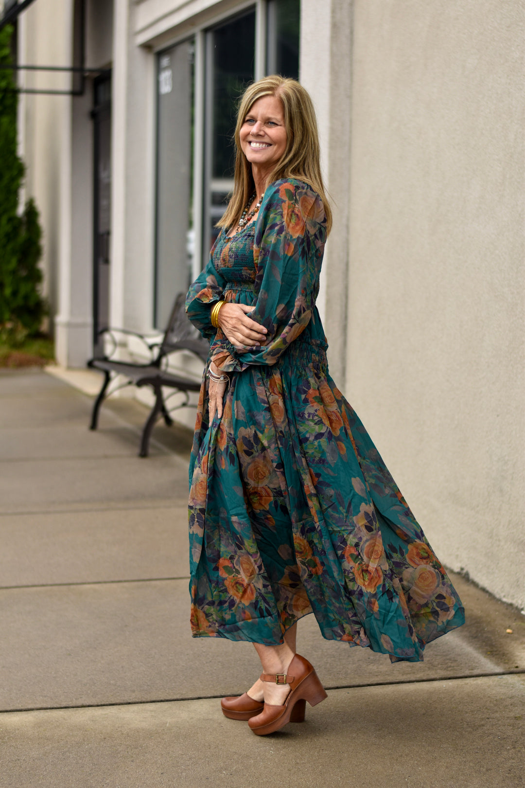 Floral Ruffle Romance Maxi Dress
