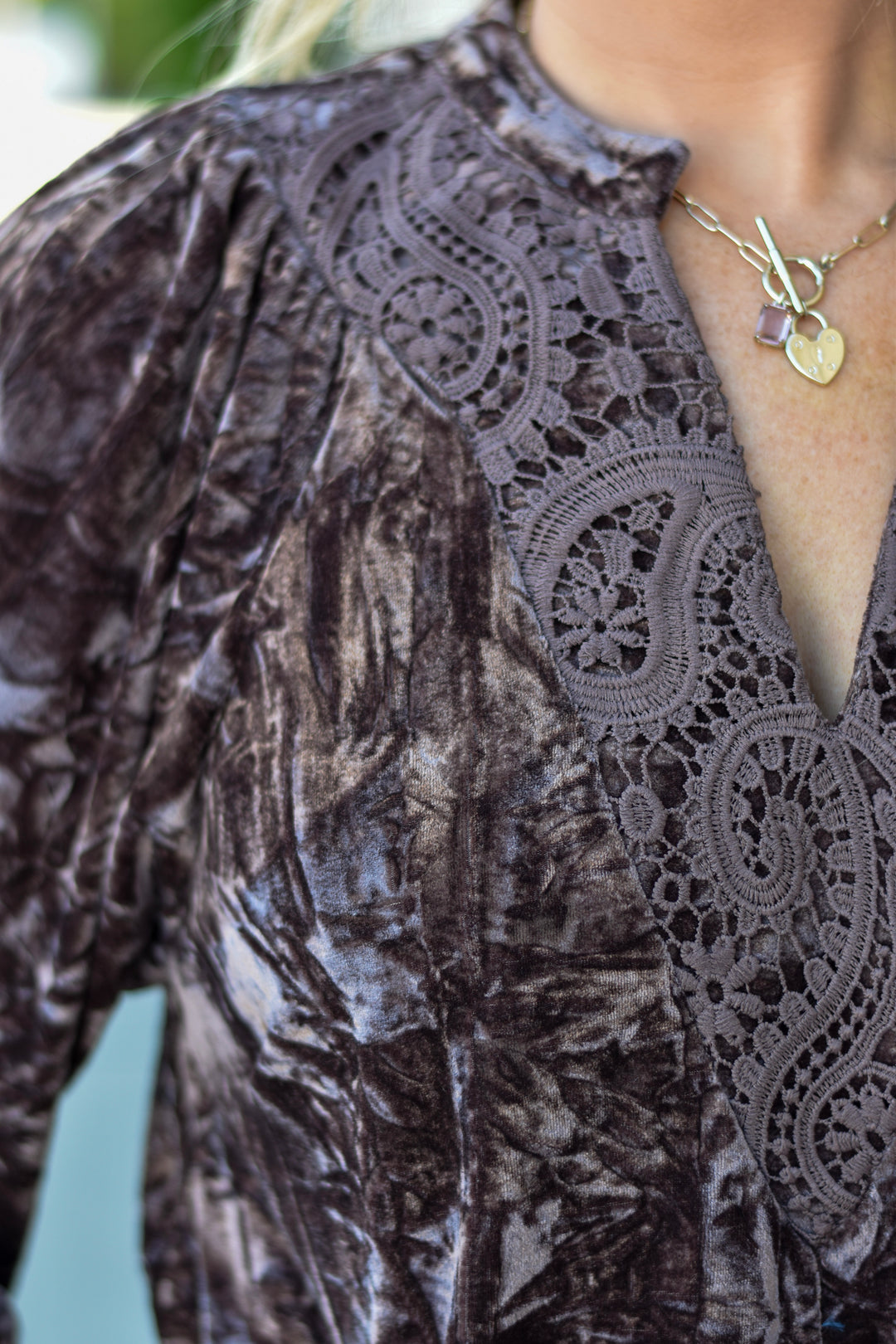 Umgee Velvet Crush Lace Dress