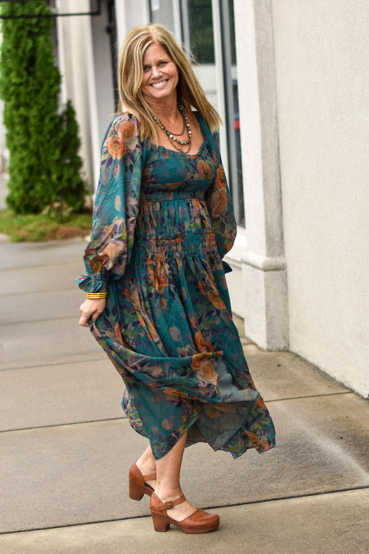 Floral Ruffle Romance Maxi Dress