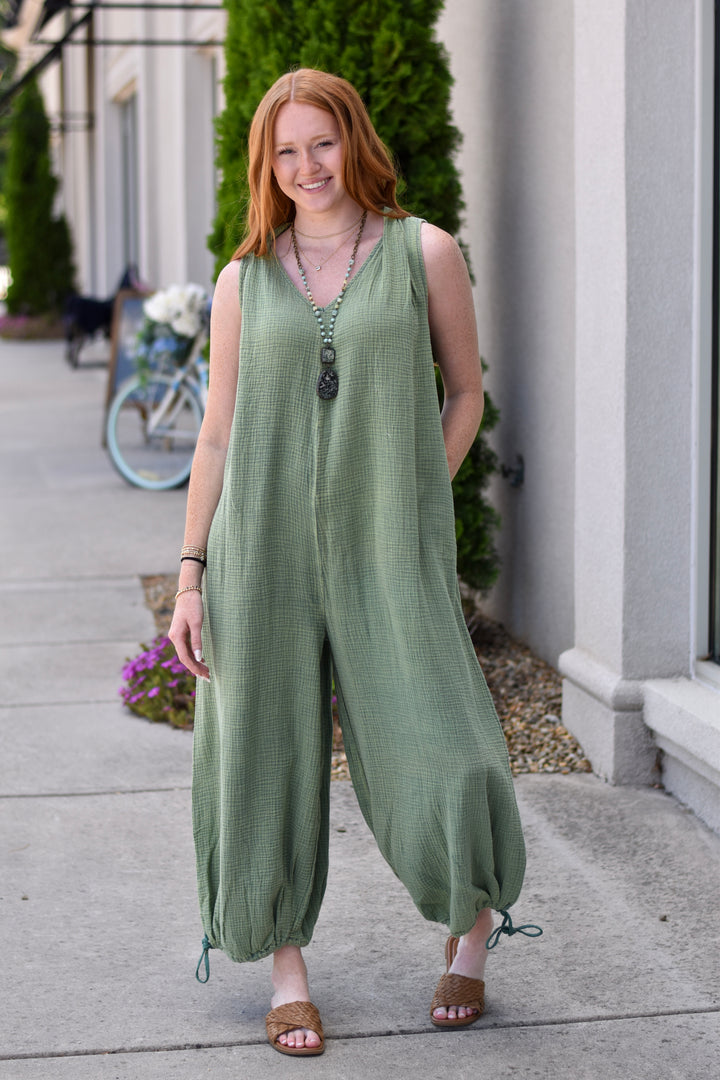 Easel's Juniper Breeze Cotton Jumpsuit