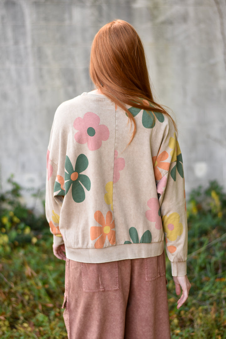 Happily Ever Flower Pullover Top