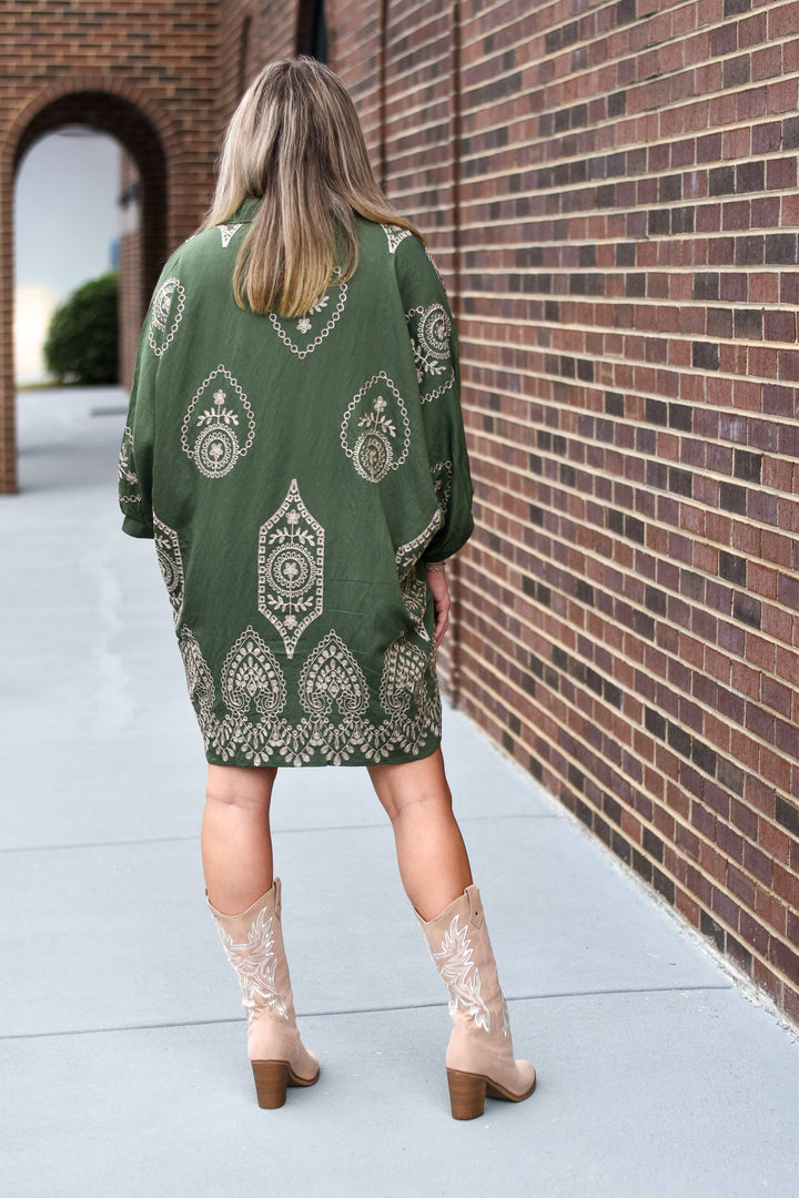 Golden Thread Shirt Dress