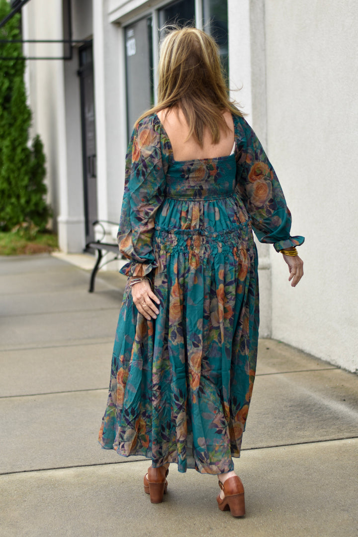Floral Ruffle Romance Maxi Dress