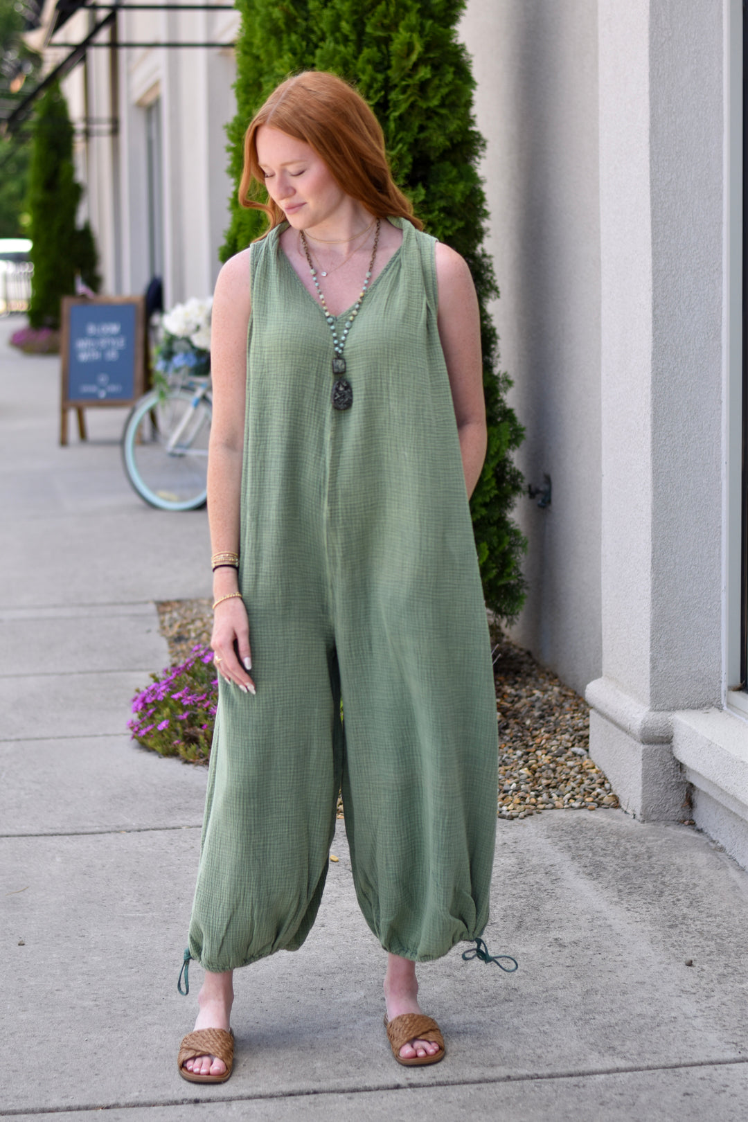 Easel's Juniper Breeze Cotton Jumpsuit