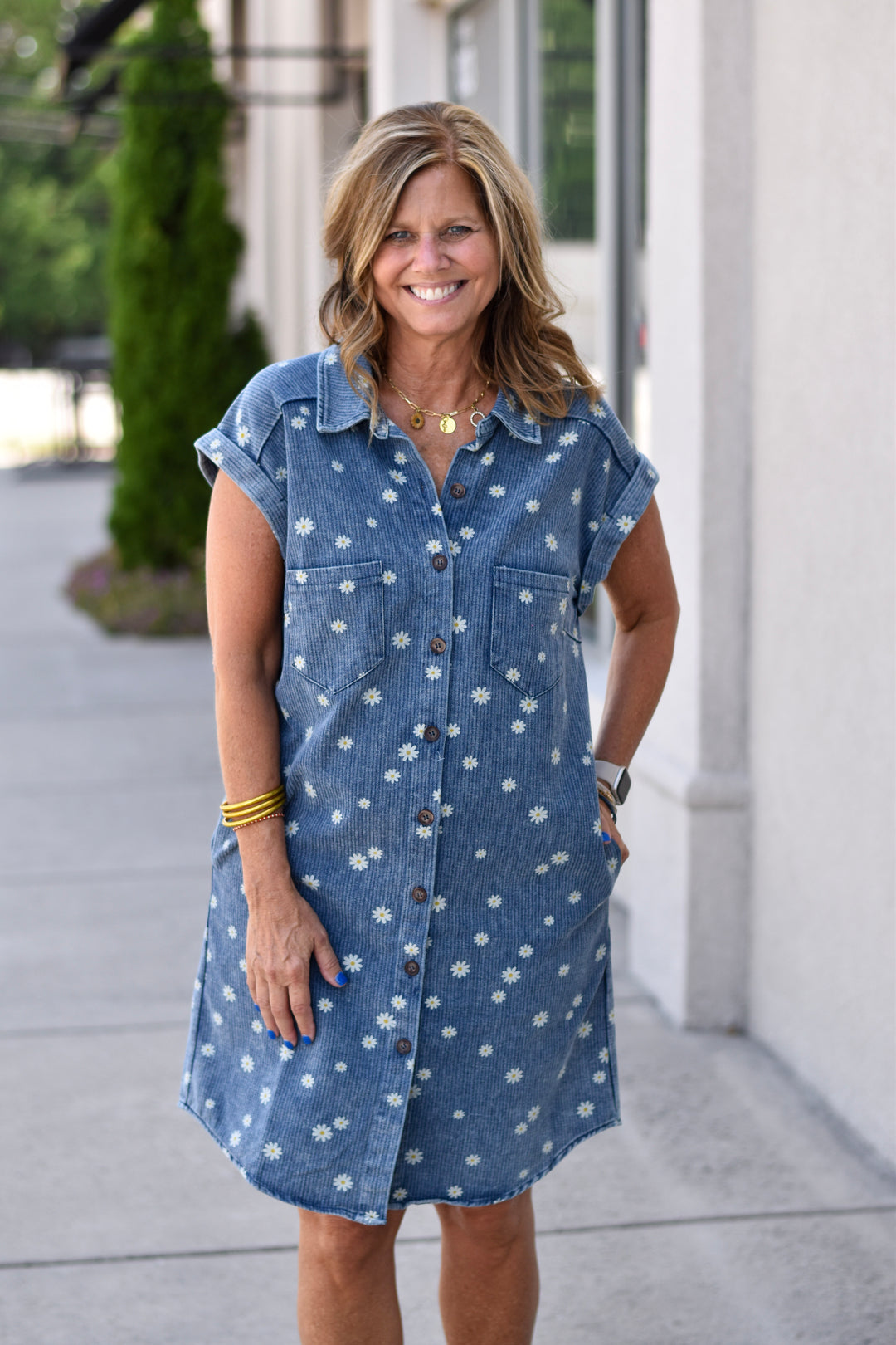 Daisy Days Denim Shirt Dress Medium / Denim