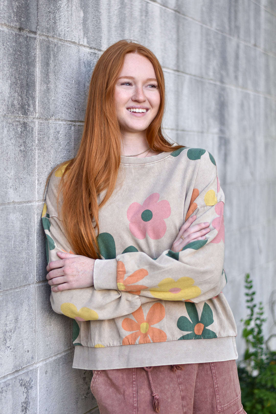 Happily Ever Flower Pullover Top