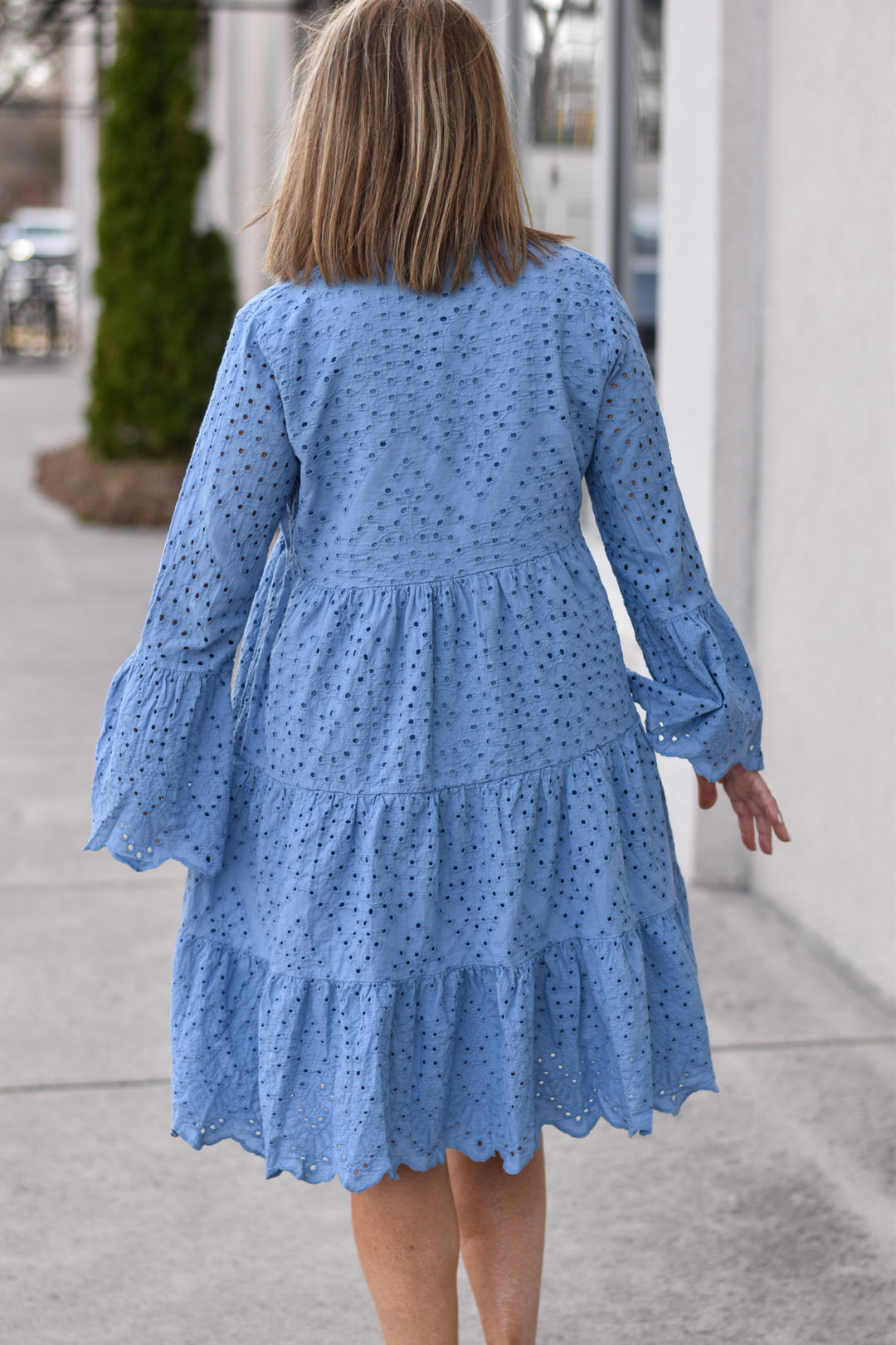 Tempo Paris Cotton Eyelet Dress