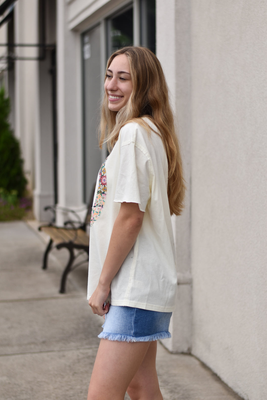 Peace Sign Floral Top