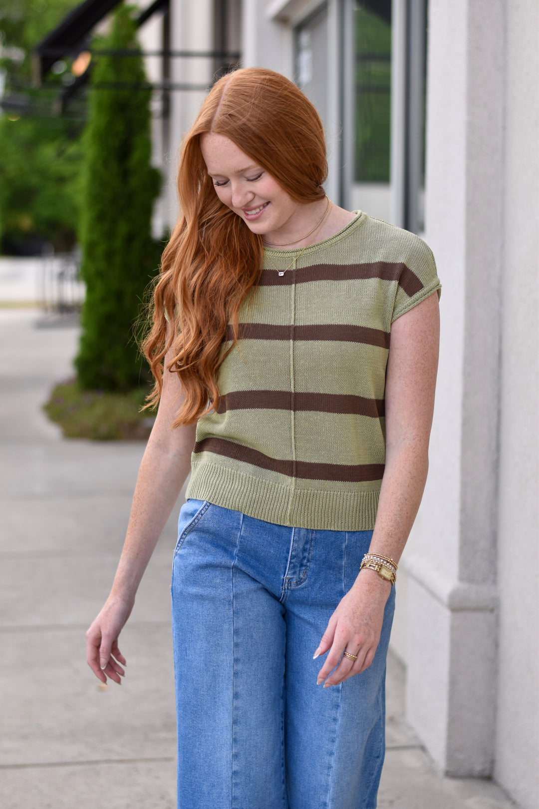 Olive Groove Knit Top