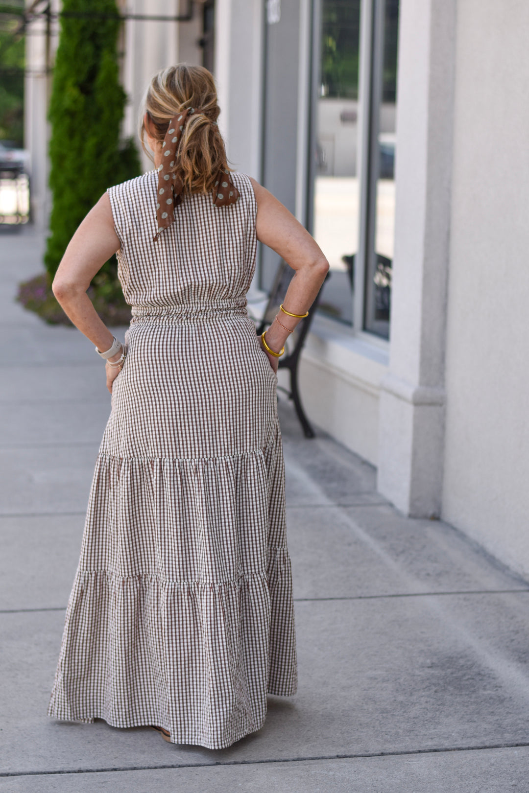 Countryside Charm Gingham Maxi Dress