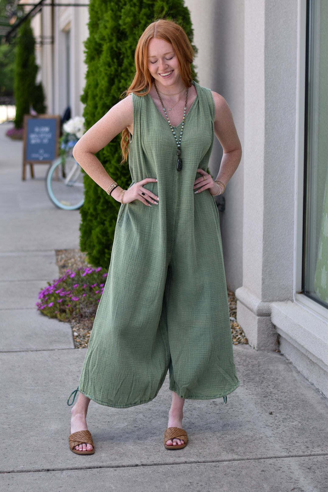 Easel's Juniper Breeze Cotton Jumpsuit