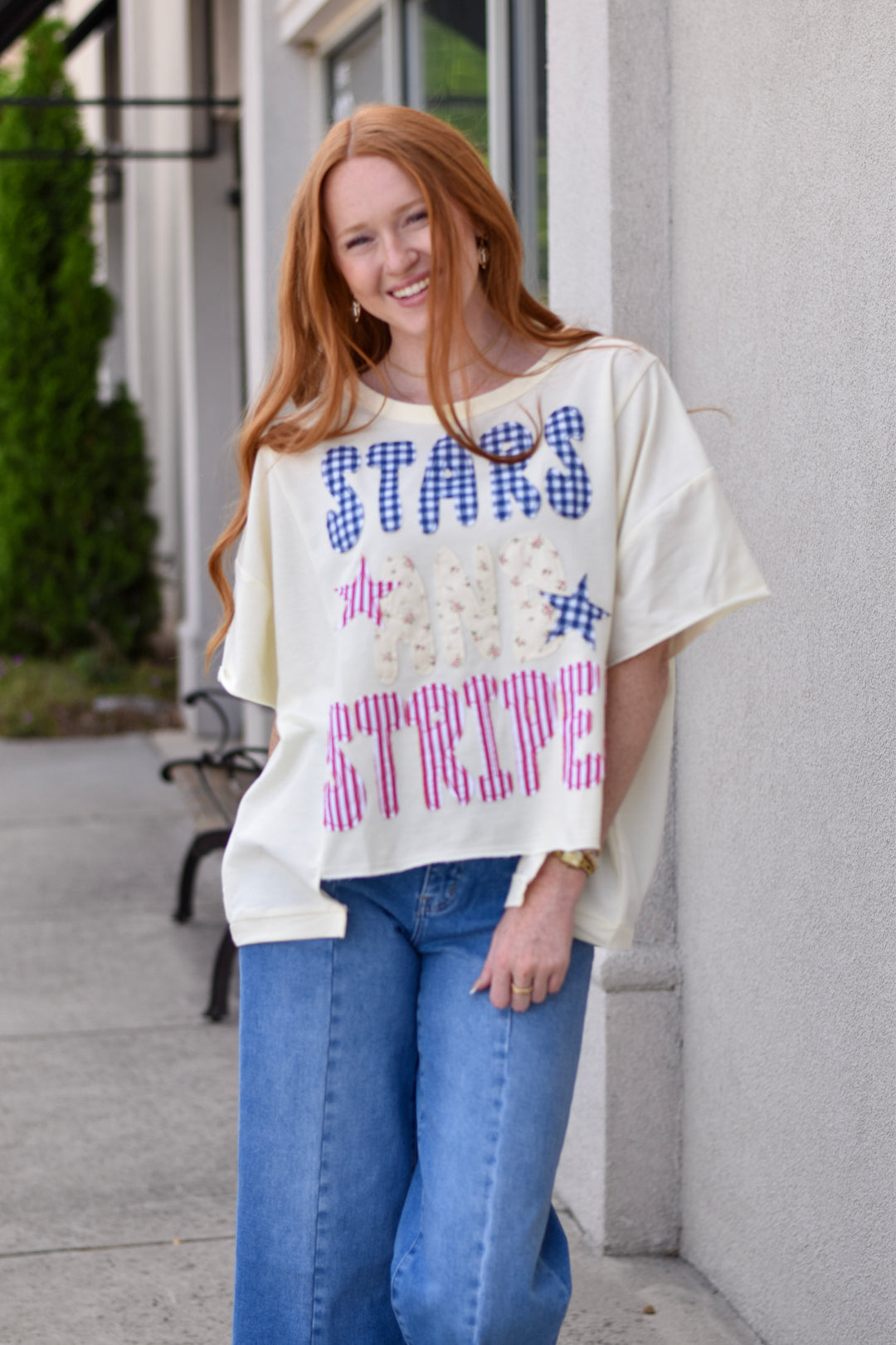 Star and Stripes Patchwork Tee