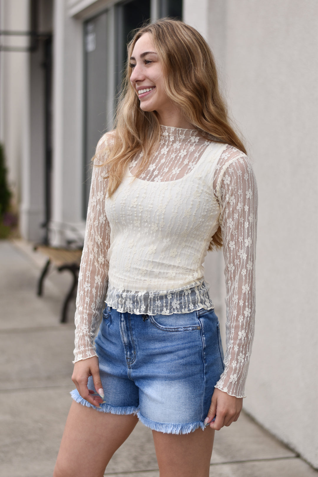 See-Through Lace Top