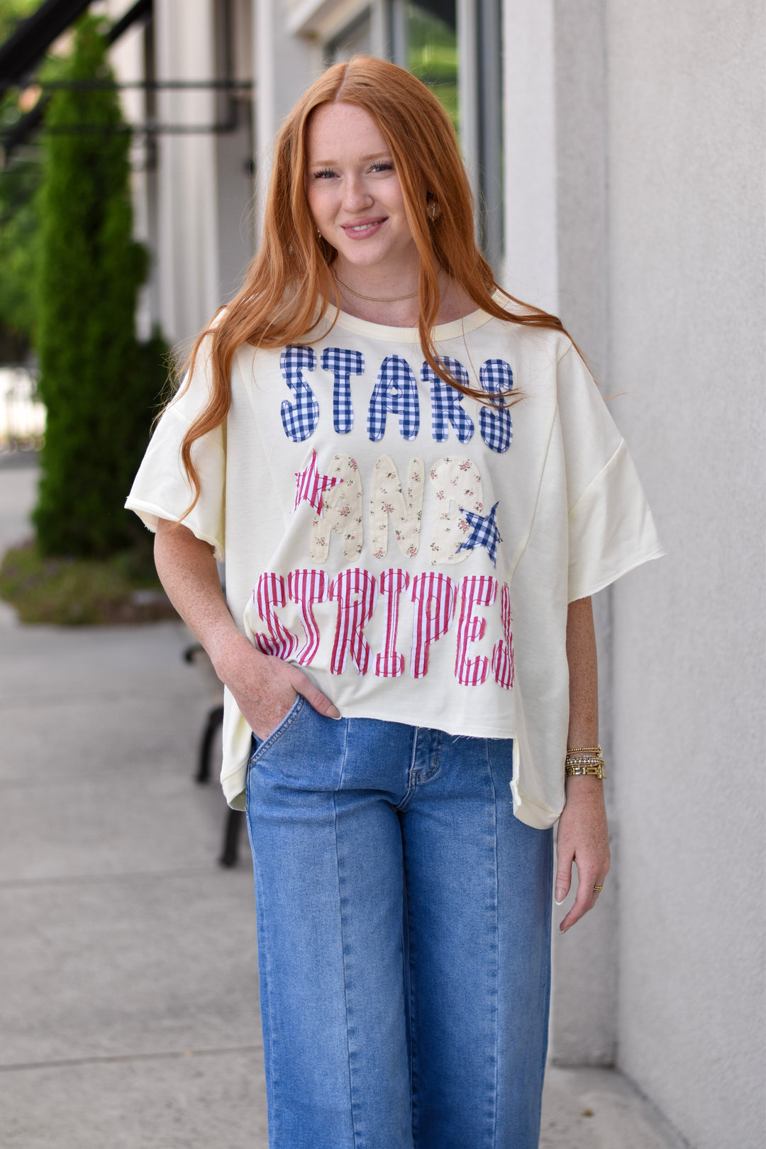 Star and Stripes Patchwork Tee