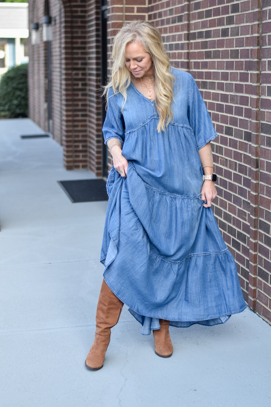 Wanderlight Denim Dress