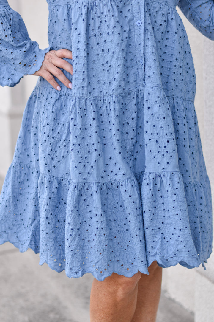 Tempo Paris Cotton Eyelet Dress