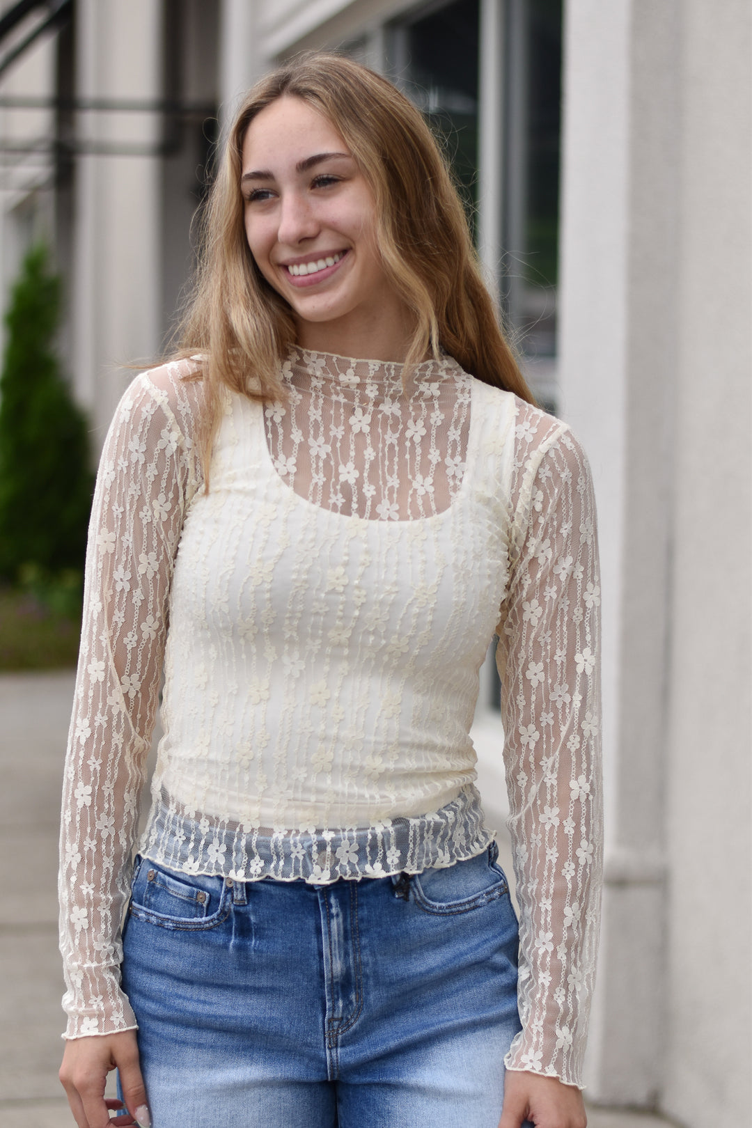 See-Through Lace Top