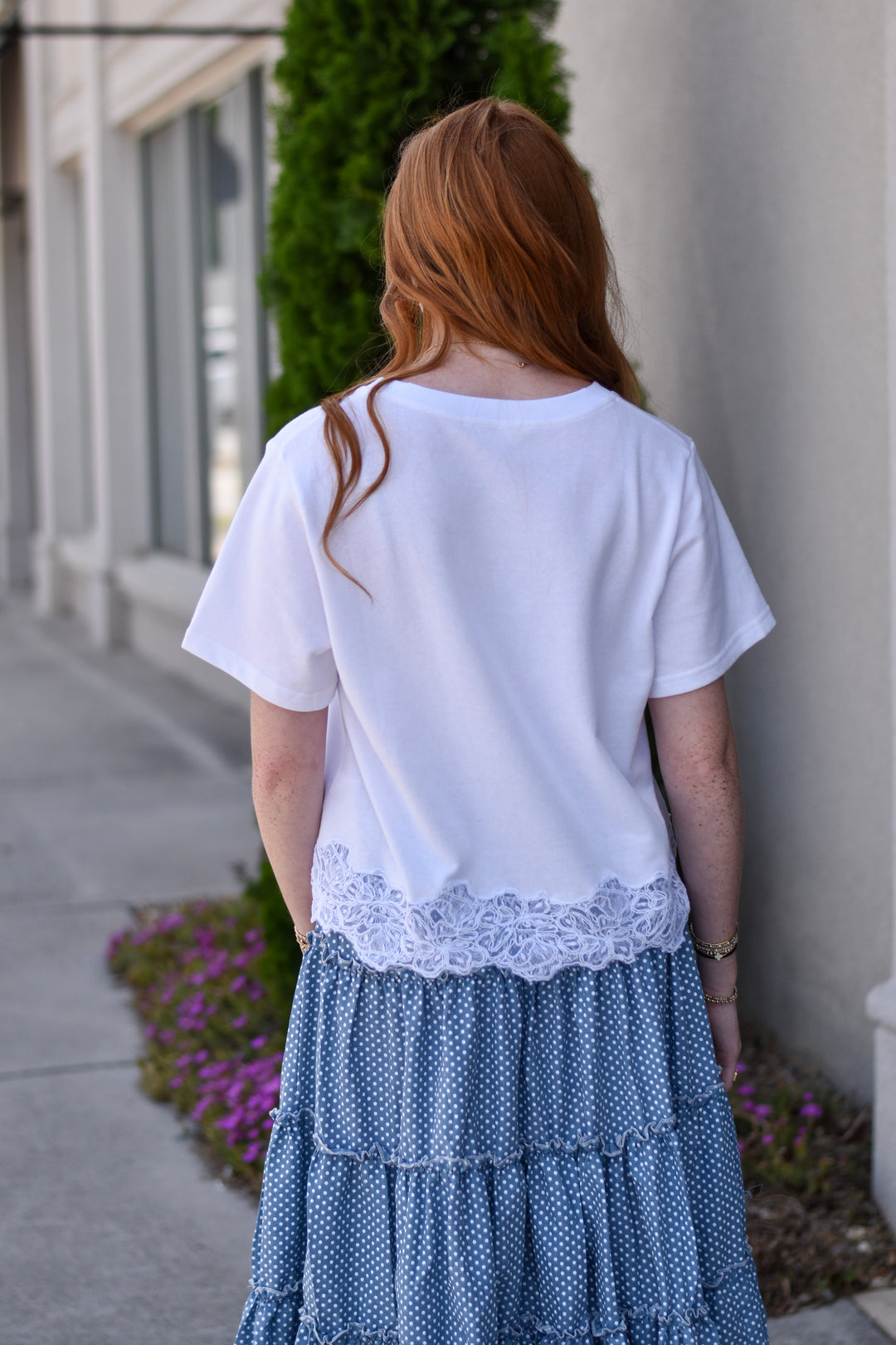 Boho Charm Lace Trim Top