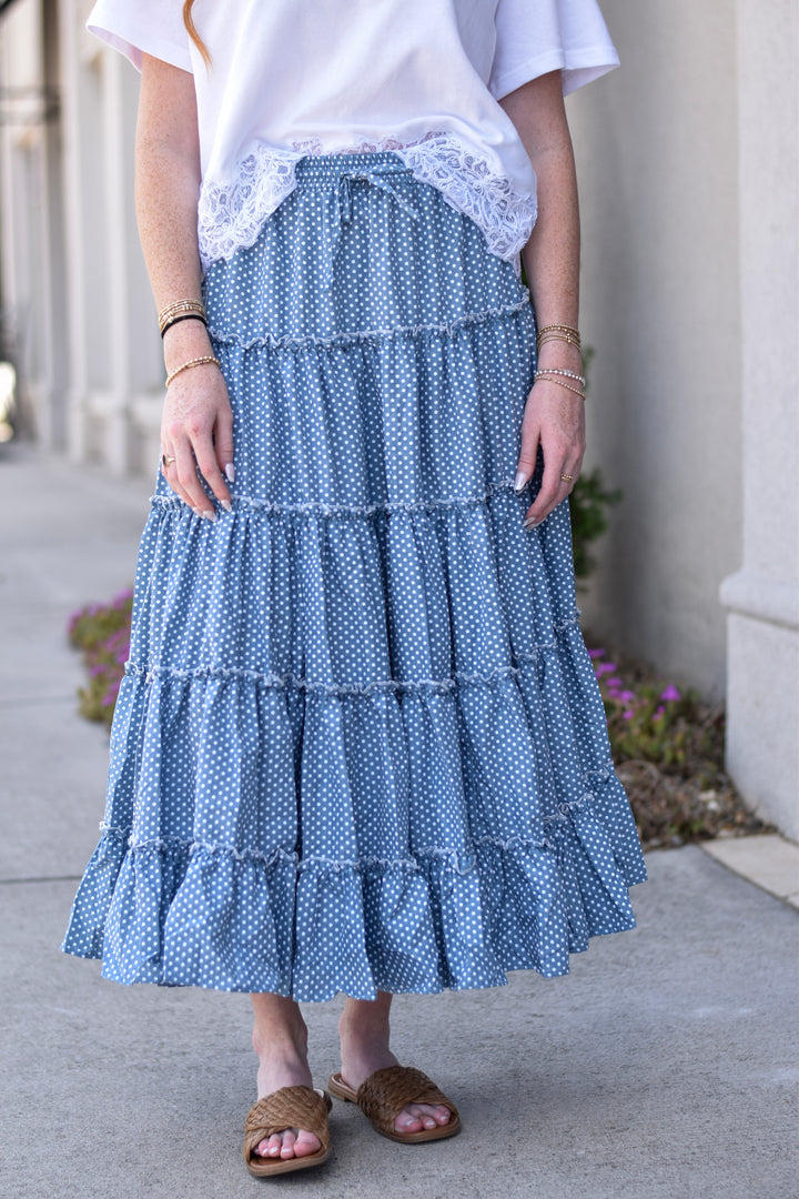 Easel's Sweet Tea Polka Dot Skirt