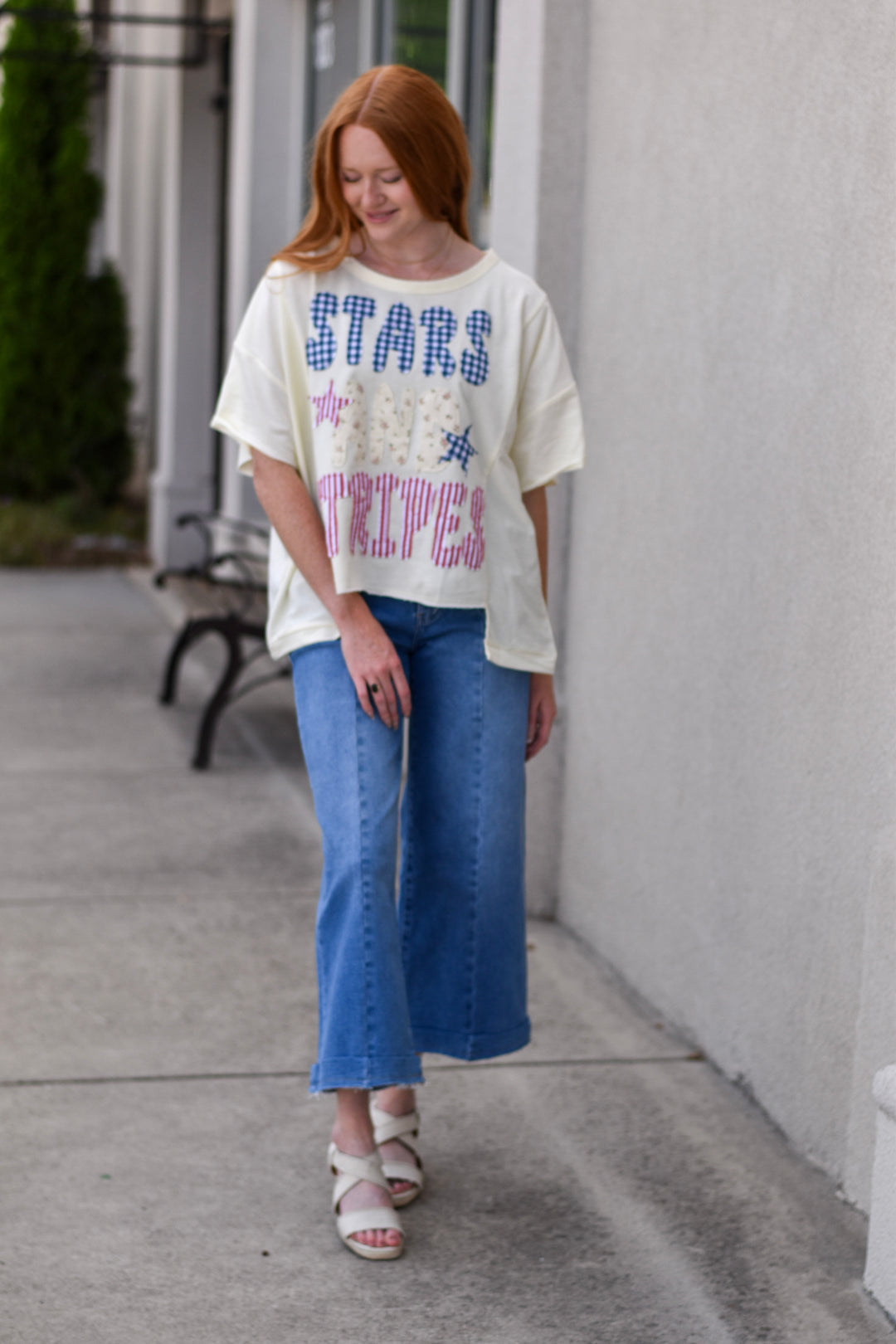 Star and Stripes Patchwork Tee