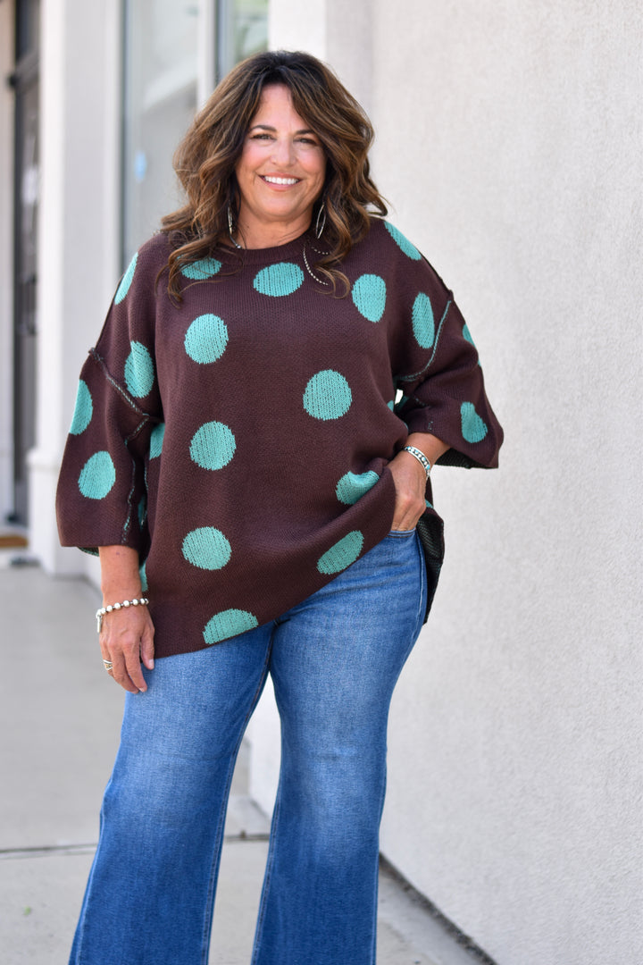 Easel's Polka Dot Sweater