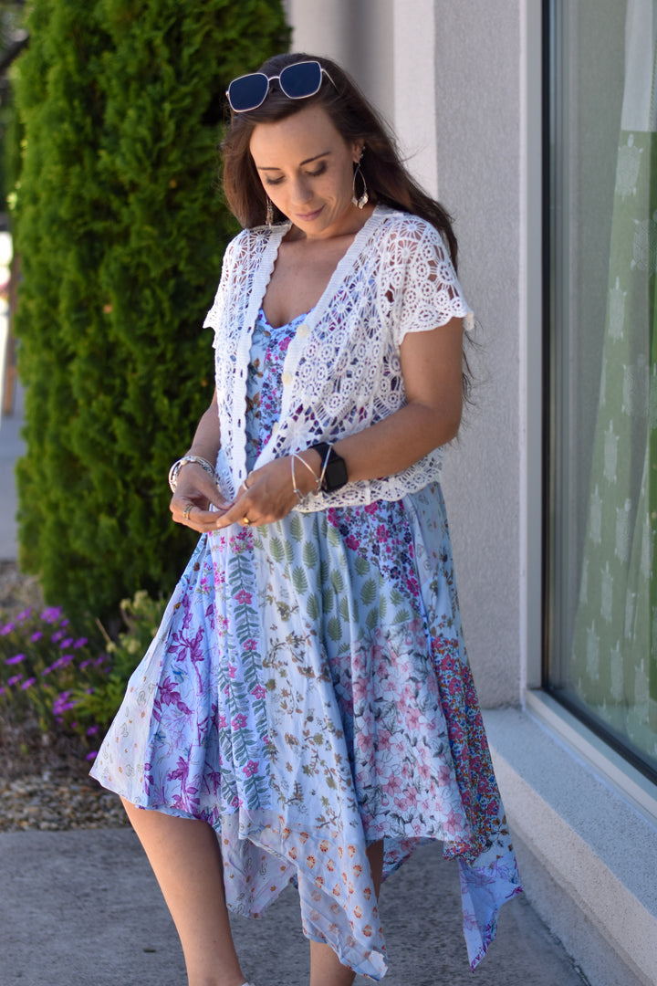 Boho Patchwork Pixie Hem Dress