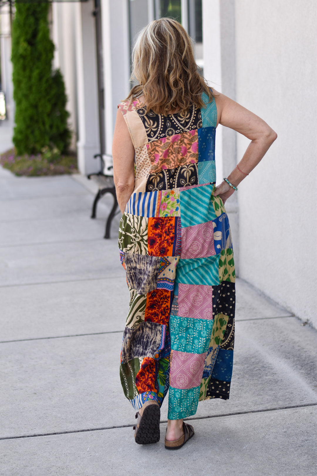 Pol Wander Patchwork Overall Jumpsuit