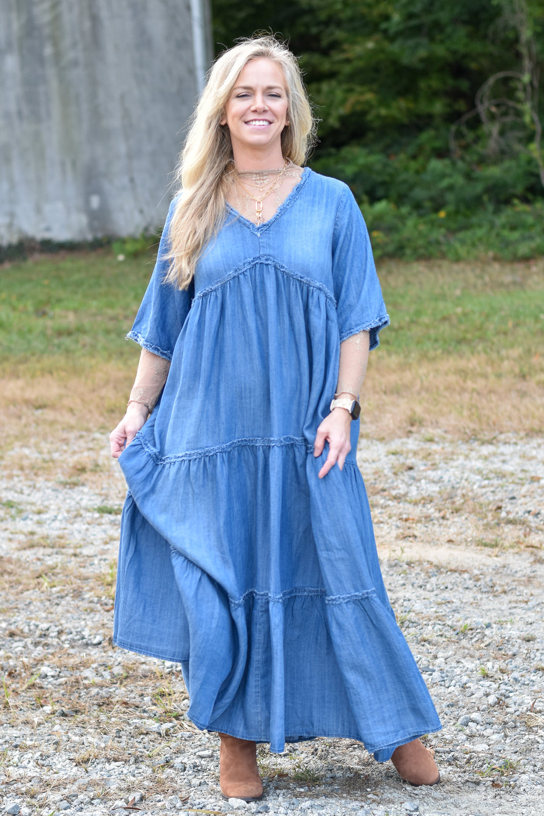 Wanderlight Denim Dress