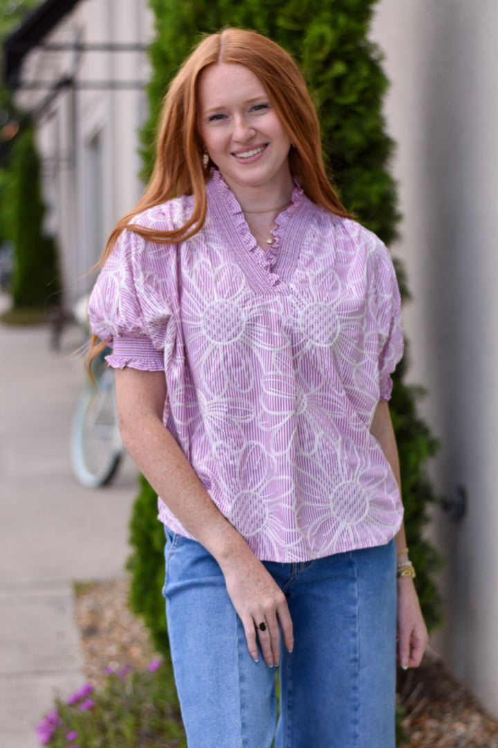 Daisy Meadow Embroidered Top