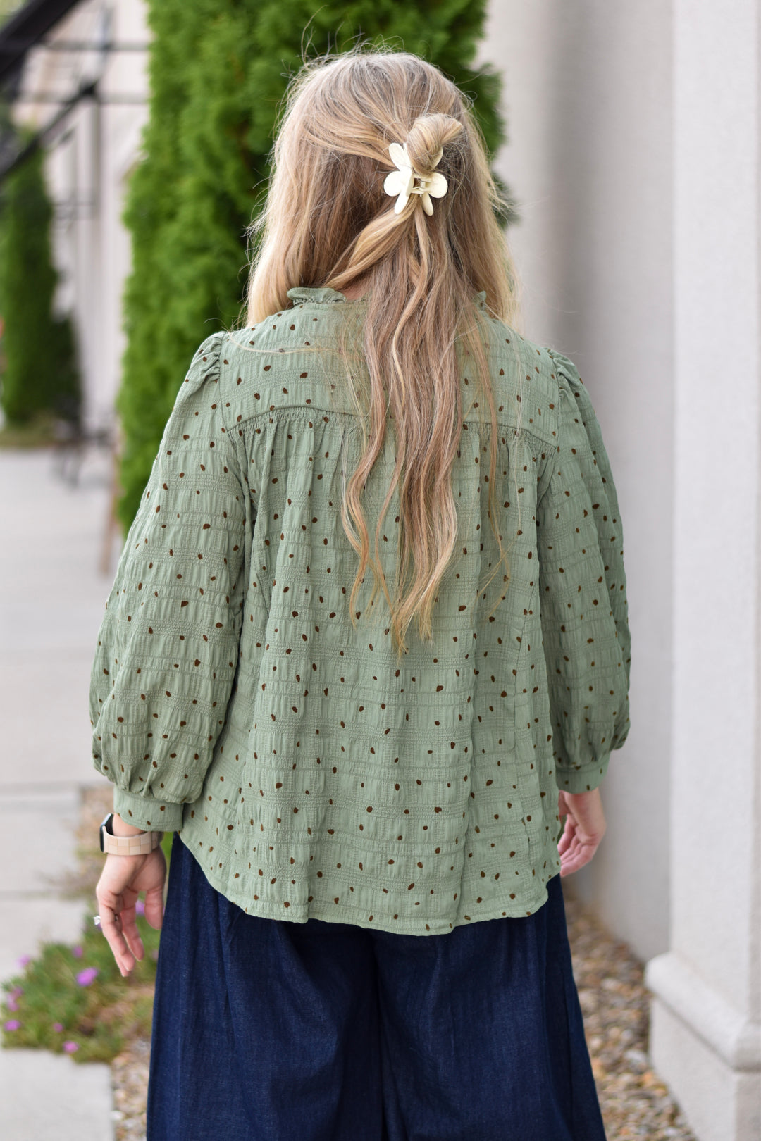 Umgee Polka Dot Blouse