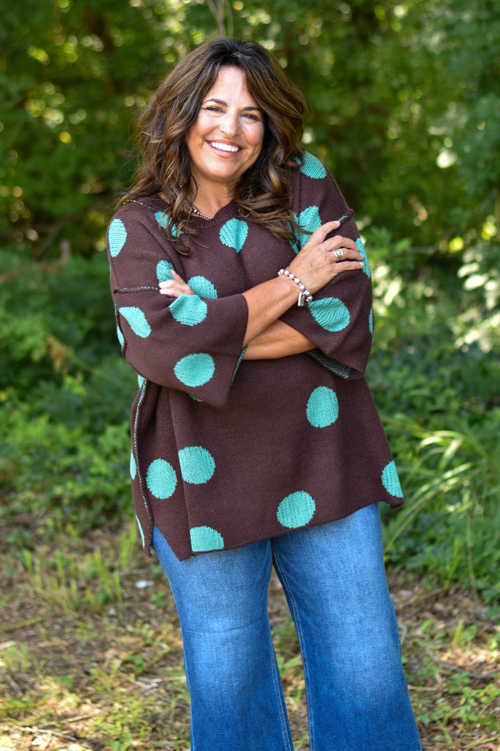 Easel's Polka Dot Sweater