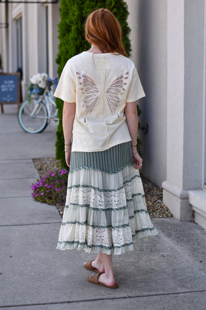 Easel's Free Spirt Stripe Skirt
