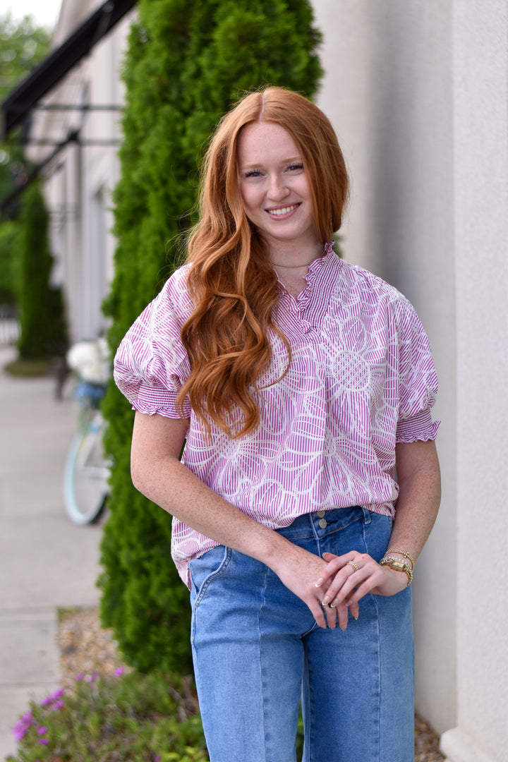 Daisy Meadow Embroidered Top
