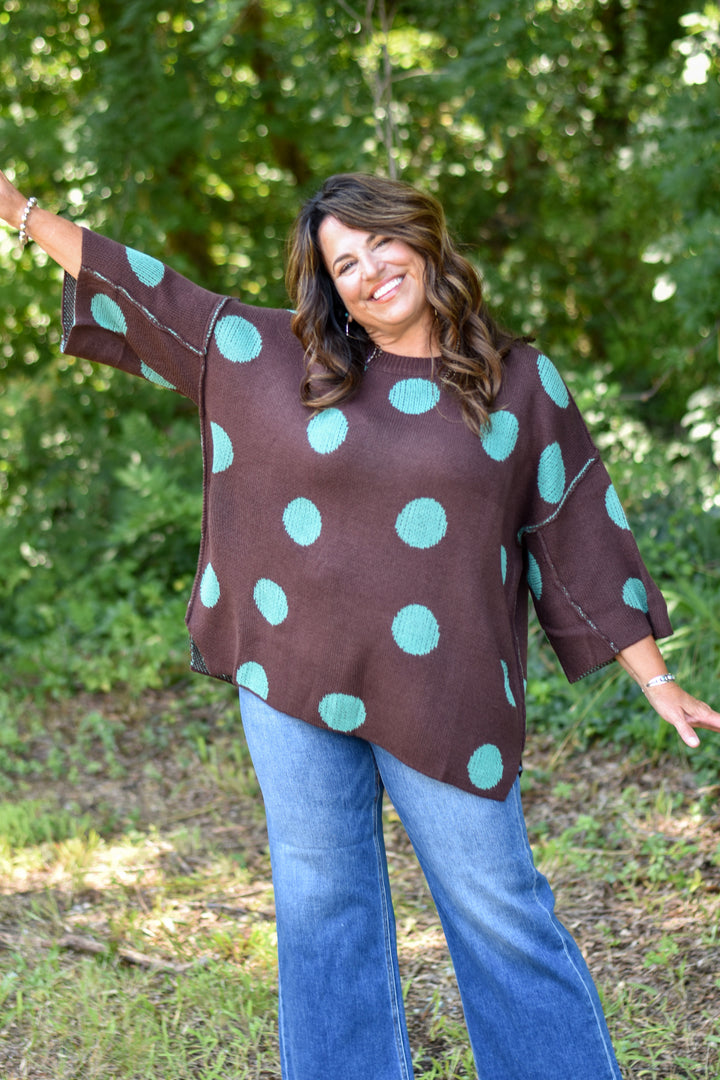 Easel's Polka Dot Sweater