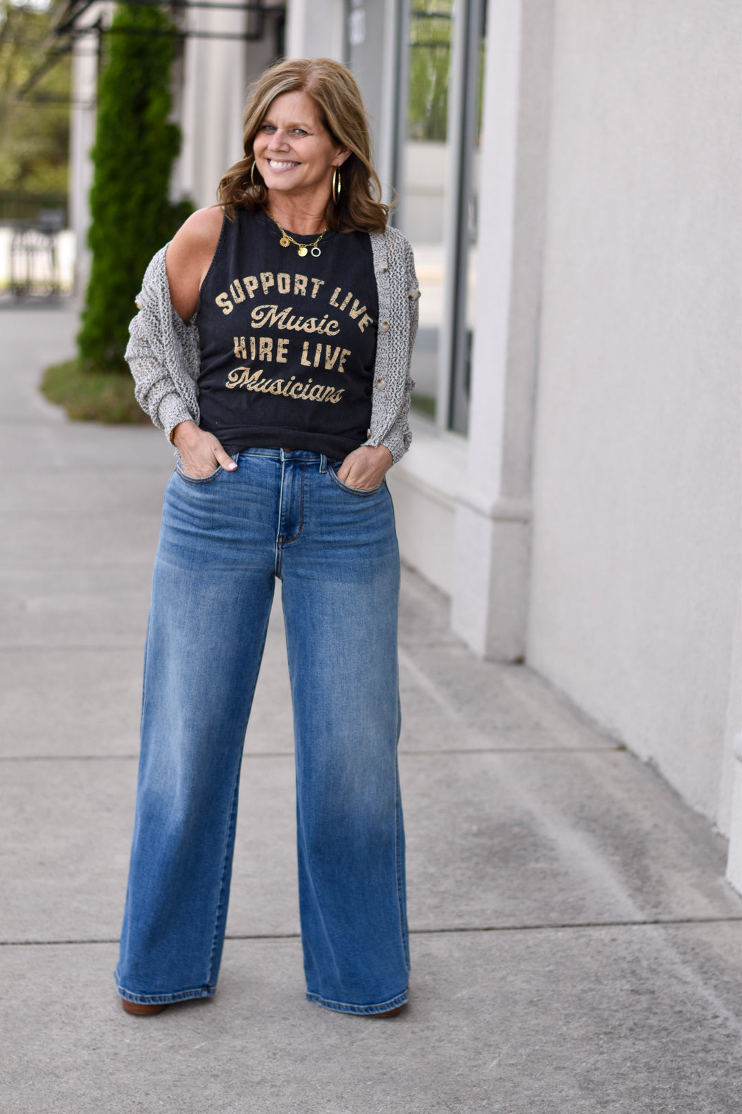 Judy Blue Retro Wide Leg High Rise Jeans