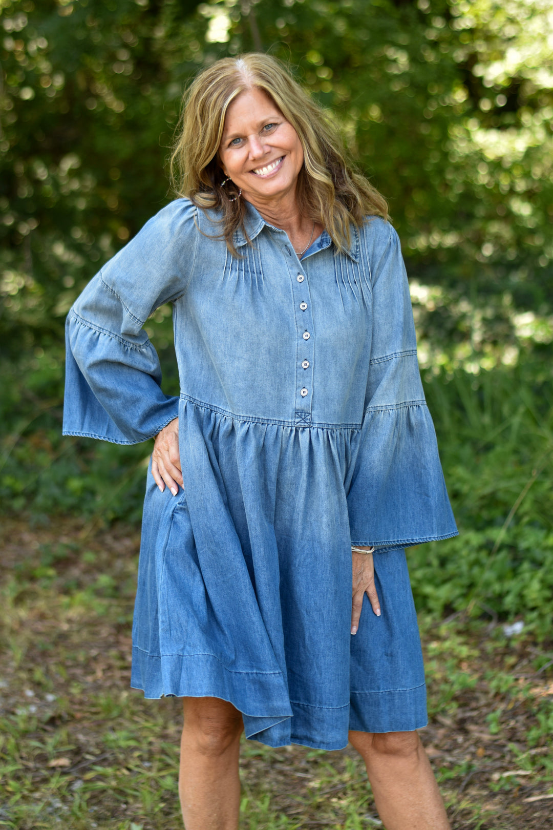 Rockin' Around Denim Dress
