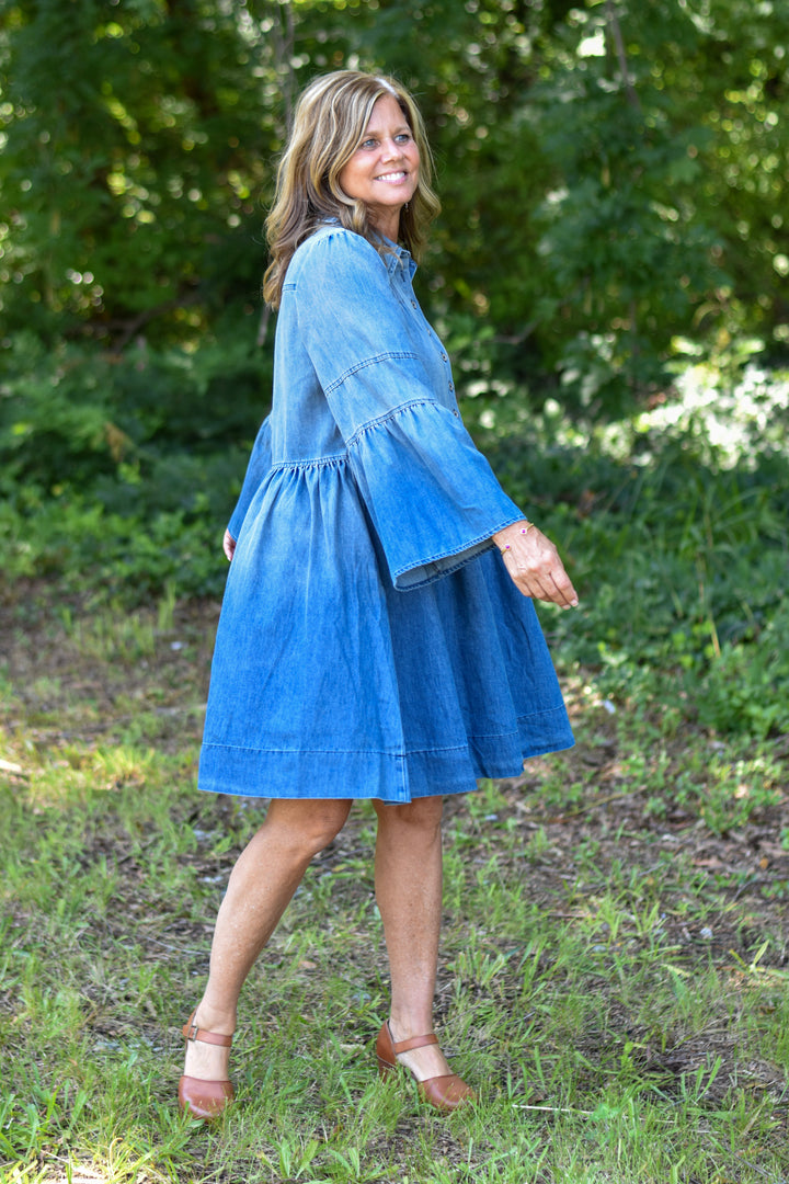 Rockin' Around Denim Dress