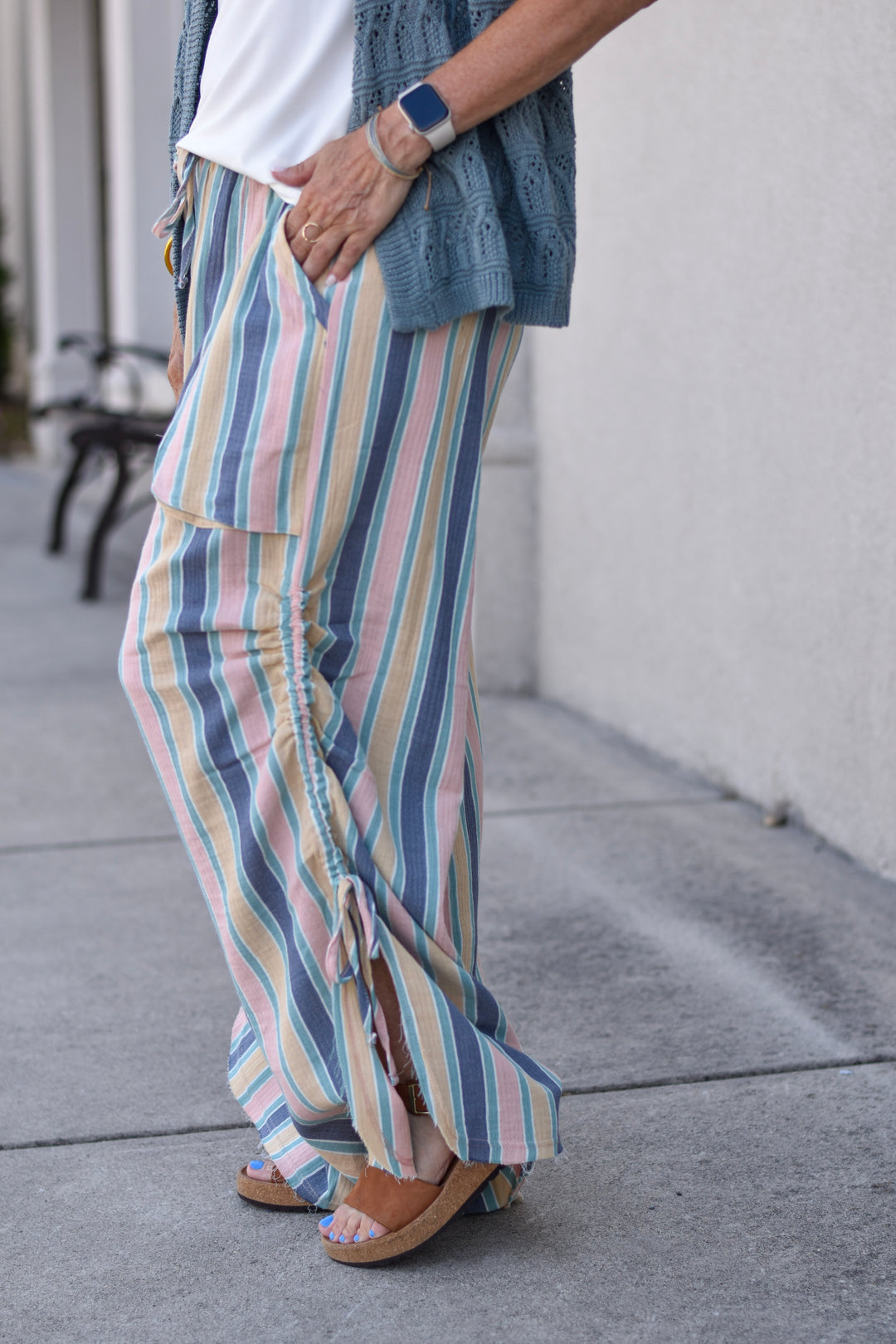 Easel's Sun-Kissed Stripe Pants