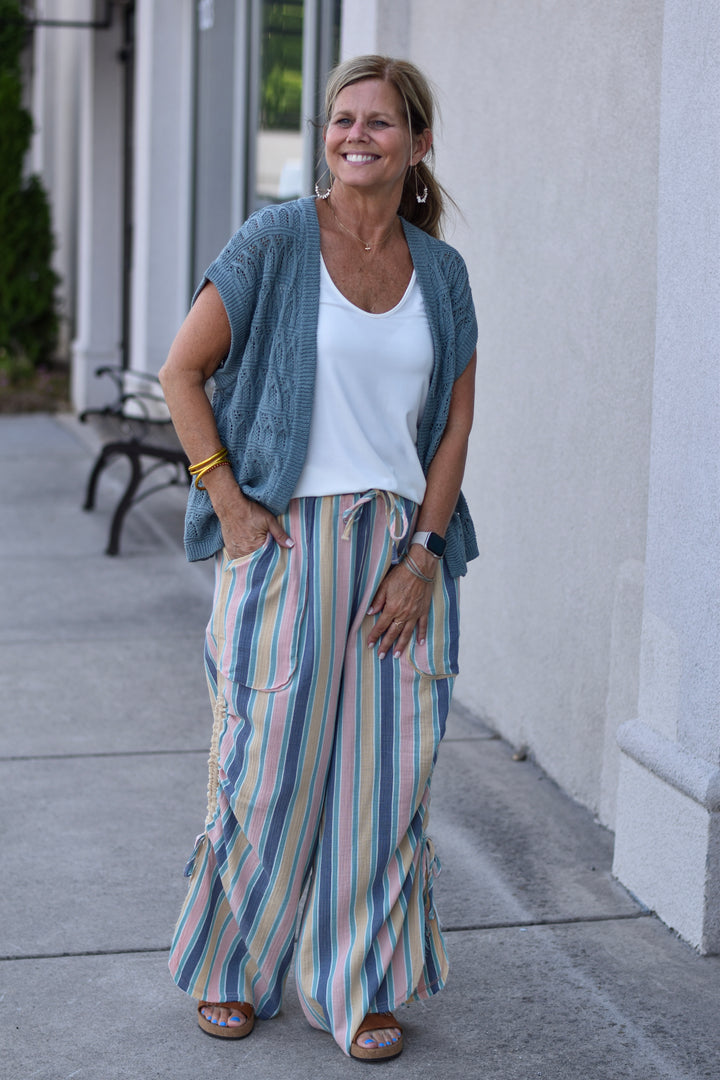 Easel's Sun-Kissed Stripe Pants