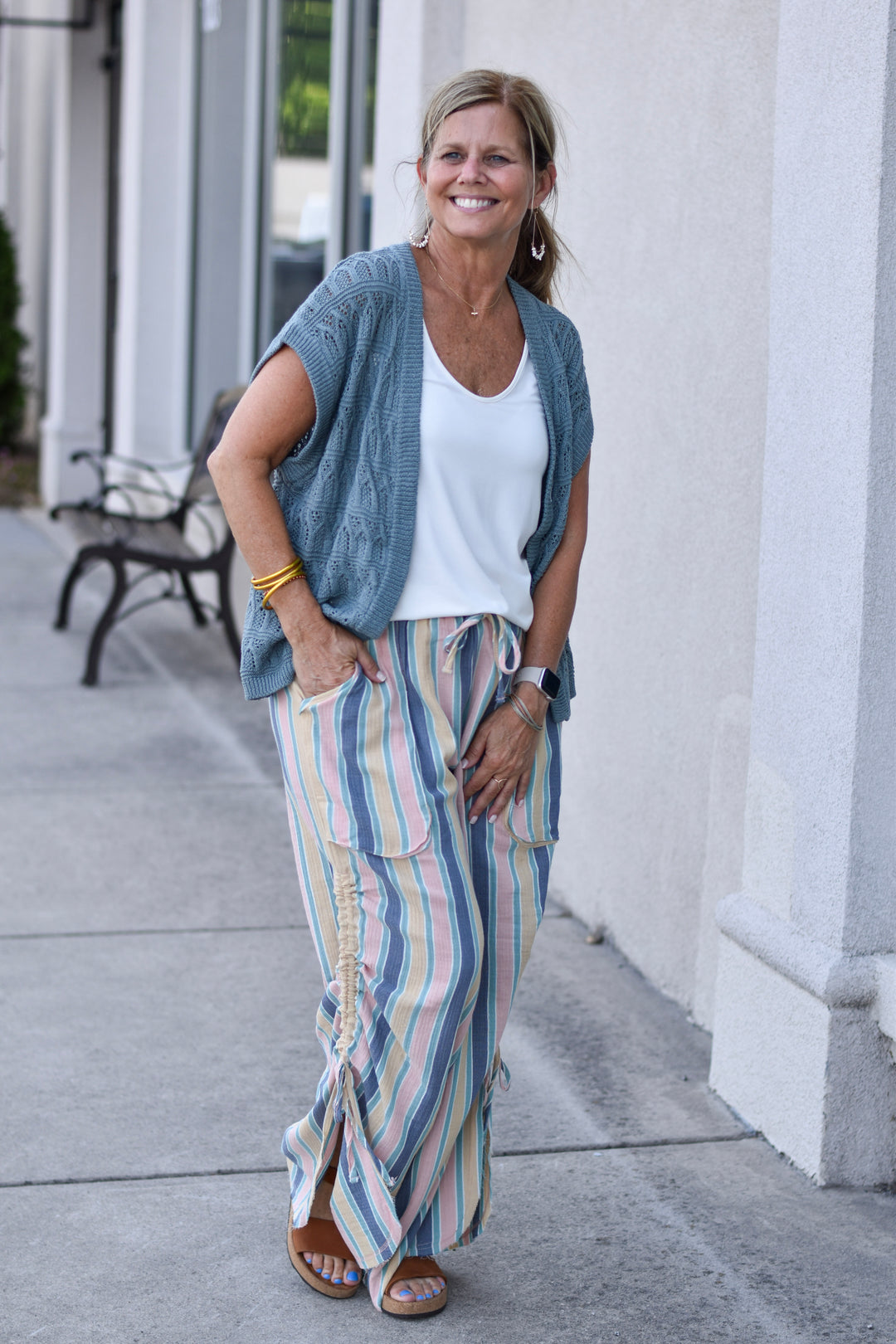 Easel's Sun-Kissed Stripe Pants