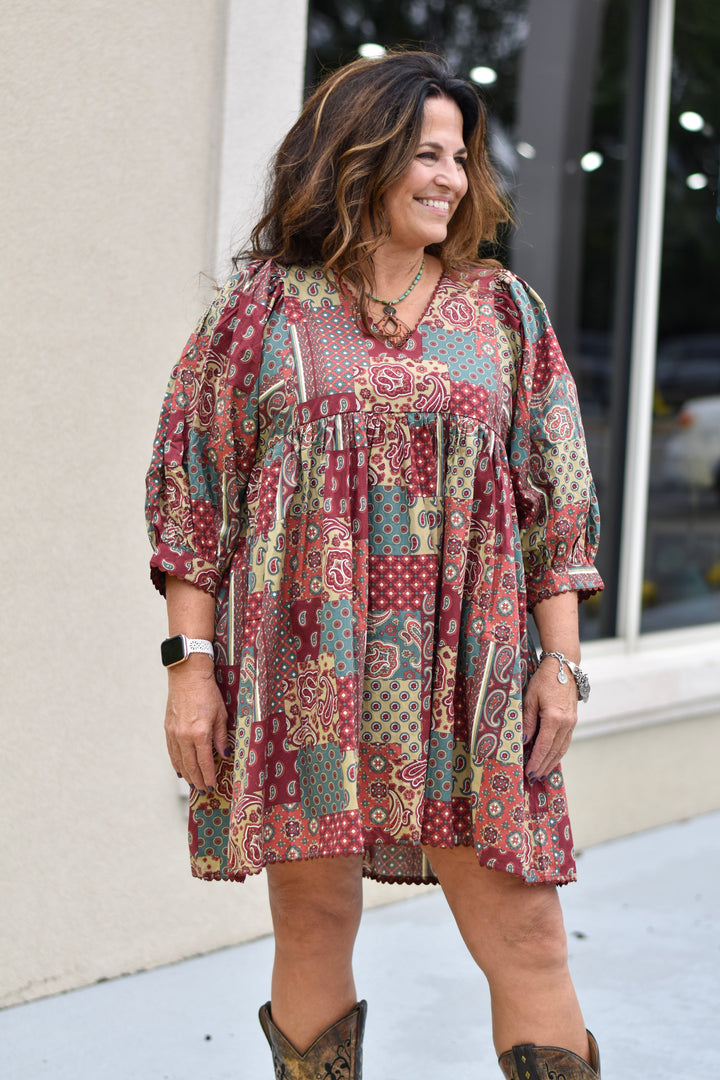 Boho Paisley Charm Dress