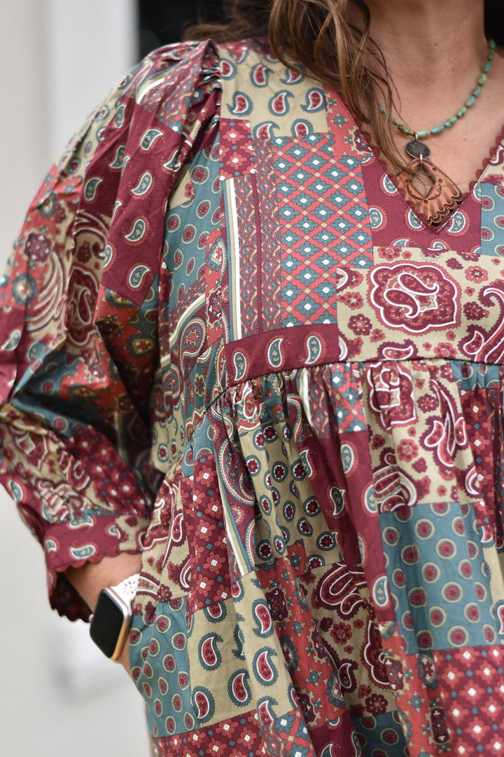Boho Paisley Charm Dress